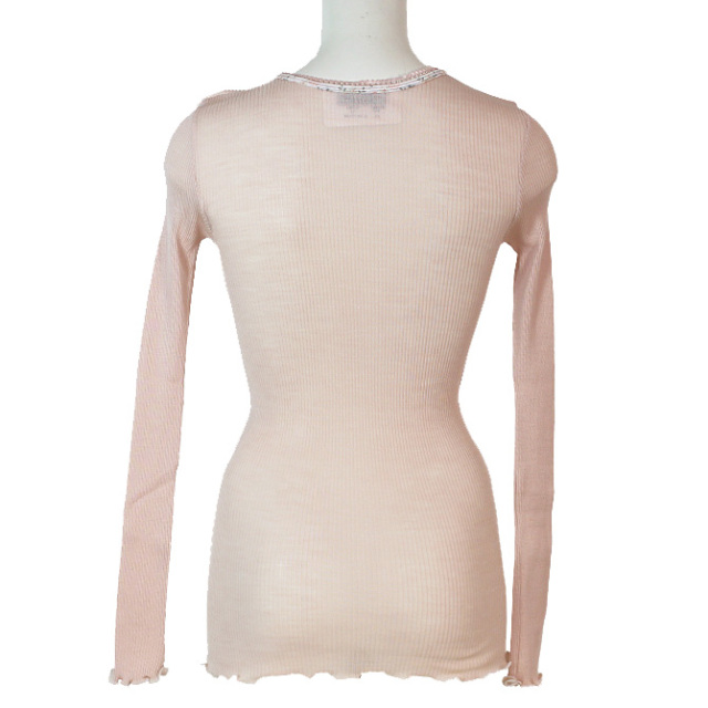 【Madiva】【マディバ】 LILI　シルク＆ウール　長袖トップ　SKIN（ピンク）