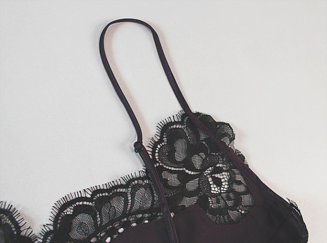 【Oscalito】【オスカリート】3408 シルクxウール レース付きキャミソール　Moka