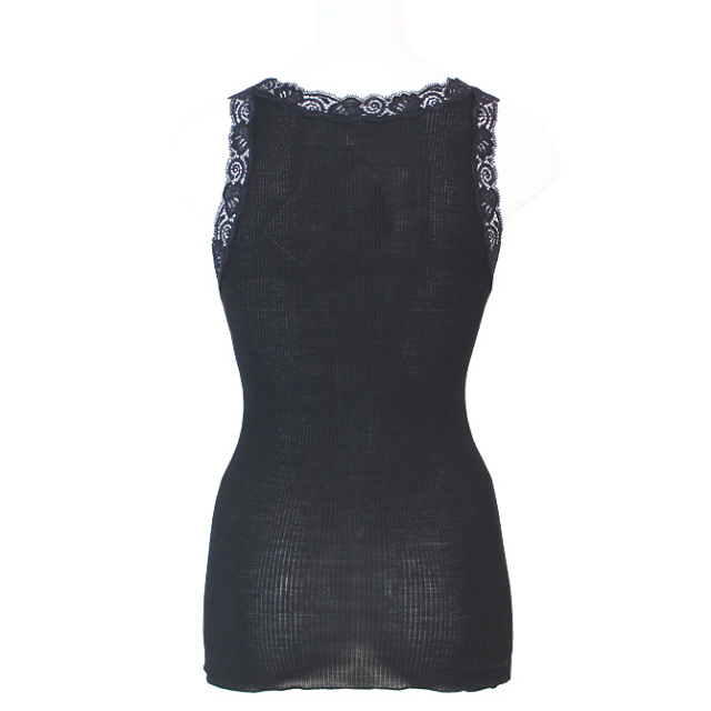 Oscalito】【オスカリート】 3410 シルクXウール タンクトップ BLACK