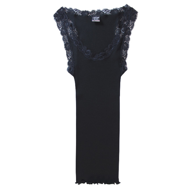 Oscalito】【オスカリート】 3410 シルクXウール タンクトップ BLACK