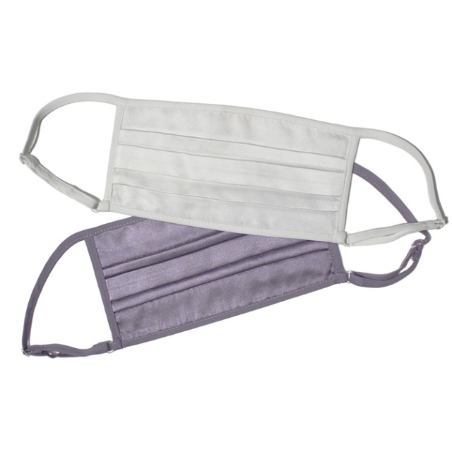 【a sakura】【ラ・サクラ】3095　シルク100％　洗える シルク マスク　プリーツタイプ