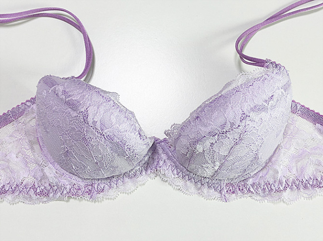 【STUDIO SHINNO】【スチューディオシンノ】 0880　総レース ダブルパットブラ　 ライラック