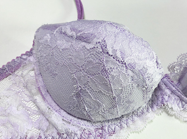 【STUDIO SHINNO】【スチューディオシンノ】 0880　総レース ダブルパットブラ　 ライラック