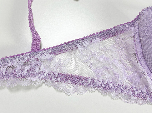 【STUDIO SHINNO】【スチューディオシンノ】 0880　総レース ダブルパットブラ　 ライラック