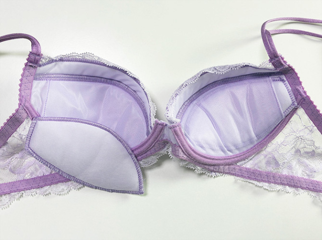 【STUDIO SHINNO】【スチューディオシンノ】 0880　総レース ダブルパットブラ　 ライラック