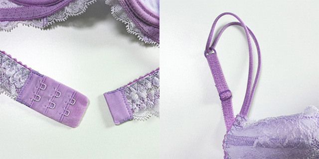 【STUDIO SHINNO】【スチューディオシンノ】 0880　総レース ダブルパットブラ　 ライラック