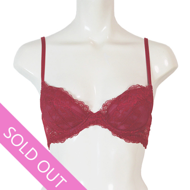 【STUDIO SHINNO】【スチューディオシンノ】 0880　総レース ダブルパットブラ　 Raspberry