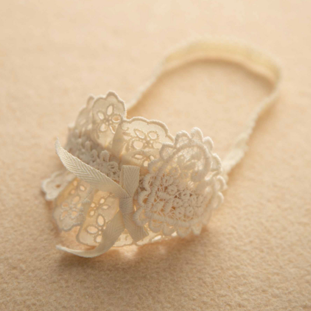 アモローサマンマ オーガニックコットン ベビー用 ヘアバンド ハート