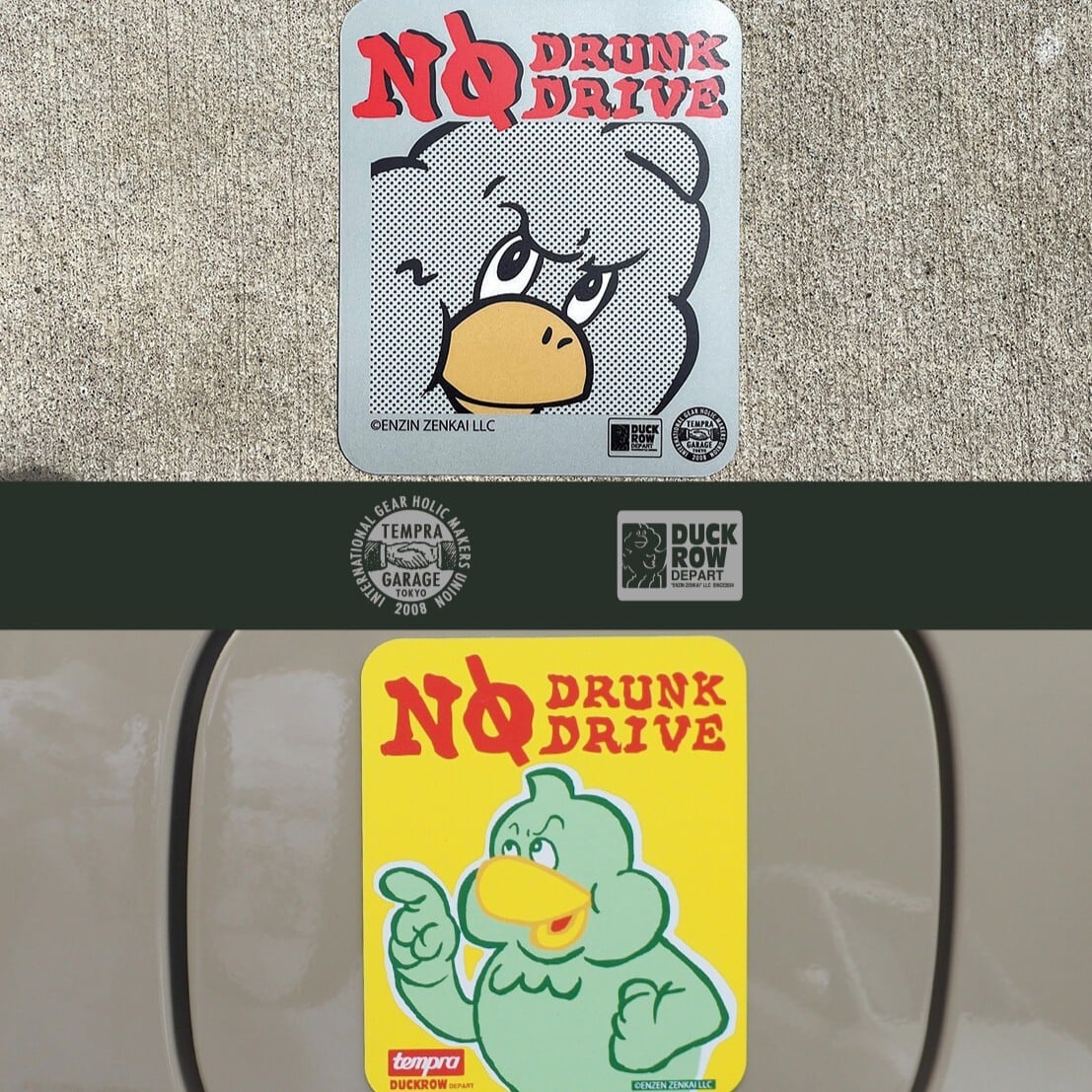 "TEMPRA GARAGE" × "DUCKROW" カーマグネット｜ダックロー｜DUCK ROW