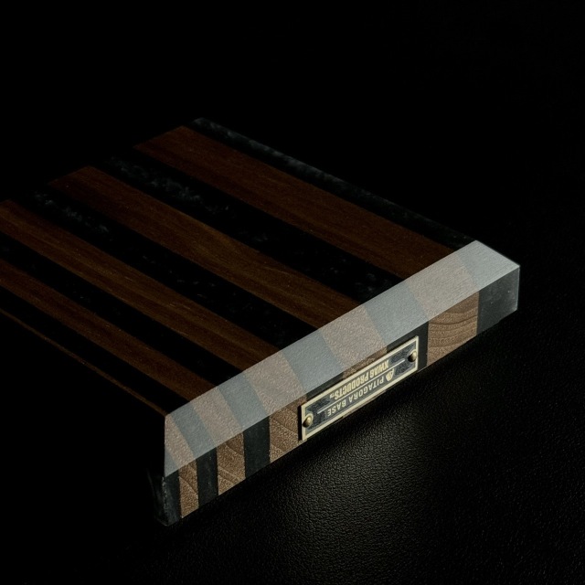 X-TAGE WALNUT×BLACK STRIPE RESIN ｜ブラックストライプレジン｜XWAG