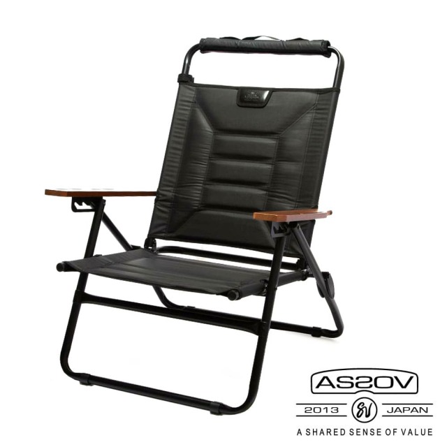 HIGH BACK RECLINING LOW ROVER CHAIR｜BLACK｜ハイバックリクライニングローバーチェア｜AS2OV アッソブ