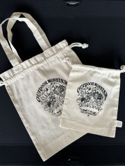 UKIJIMA-BASE｜巾着・エコバッグ｜PITAGORA MARKET vol.3｜オーガニックコットン｜OUTDOOR MONSTER