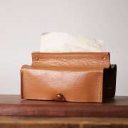 END MATERIAL 卓上オイルレザーティッシュカバー｜what will be will be