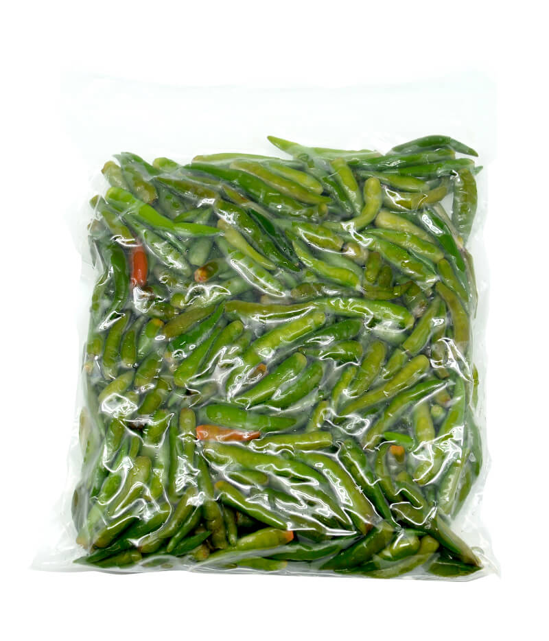 冷凍 青唐辛子(500g)/SMALL GREEN CHILLI  W/O STEM(500g)