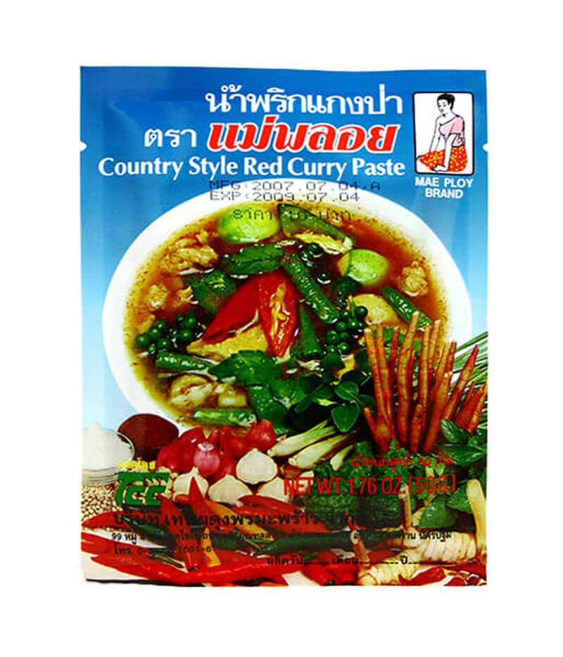 カントリースタイルレッドカレーペースト(メープロイ)(50g)/COUNTRY STYLE RED CURRY PASTE （MAE PLOY）PACK (50g)
