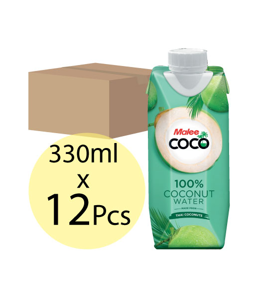 ココナッツウォーター UHT100%(330mlx12pc)/Coconut Water Malee COCO(330mlx12pc)