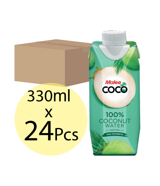 ココナッツウォーター UHT100%(330mlx24pc)/Coconut Water Malee COCO(330mlx24pc)