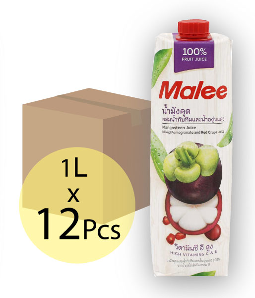 マリーブランド UHT100%マンゴスチンミックスジュース（濃縮還元）1,000ml× 12個 /MALEE 100% MANGOSTEEN JUICE MIXED