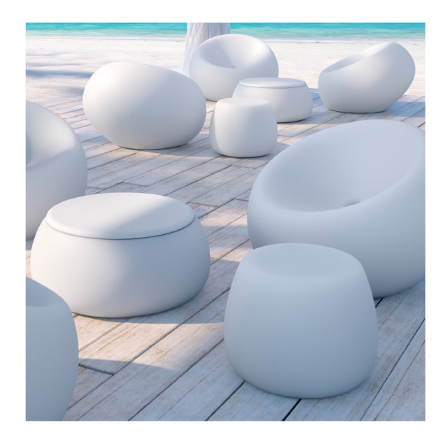 イタリア製・屋外ガーデンファニチャー【ブーム・スツール】｜プラスト