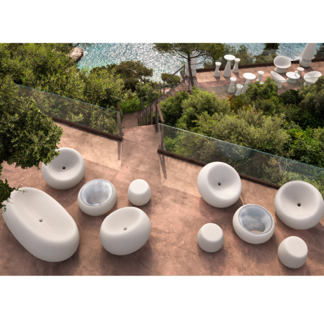 イタリア製・屋外ガーデンファニチャー【ブーム・スツール】｜プラスト