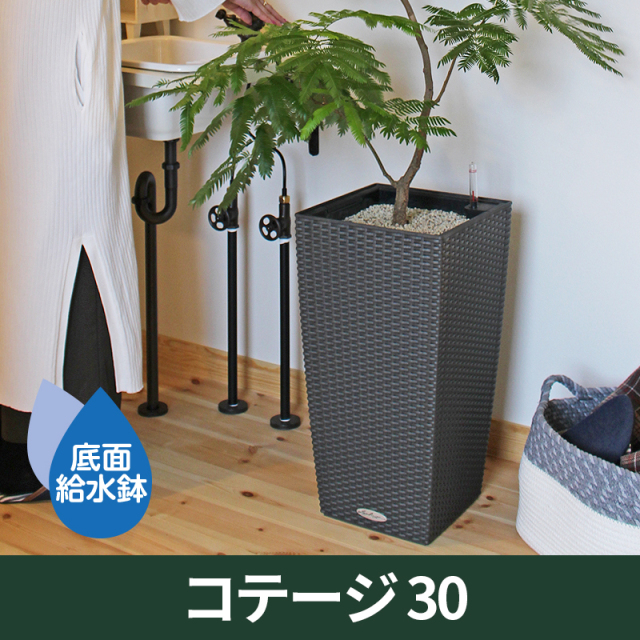 ドイツ生まれの機能美プランター『レチューザ』コテージ30｜底面給水