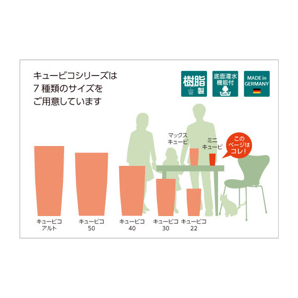 LECHUZAレチューザ』ミニキュービ｜底面給水鉢