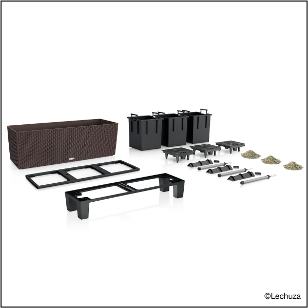 ディオーン　エデュレ1番2番の2鉢セット ドイツ生まれの機能美プランター『レチューザ』コテージ・トリオ