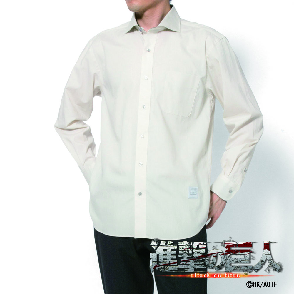 カジュアルシャツ[TVアニメ『進撃の巨人』] カッタウェイ 別生地 グレージュ無地 （JEAN KIRSTEIN） 標準型 EOAT13-03