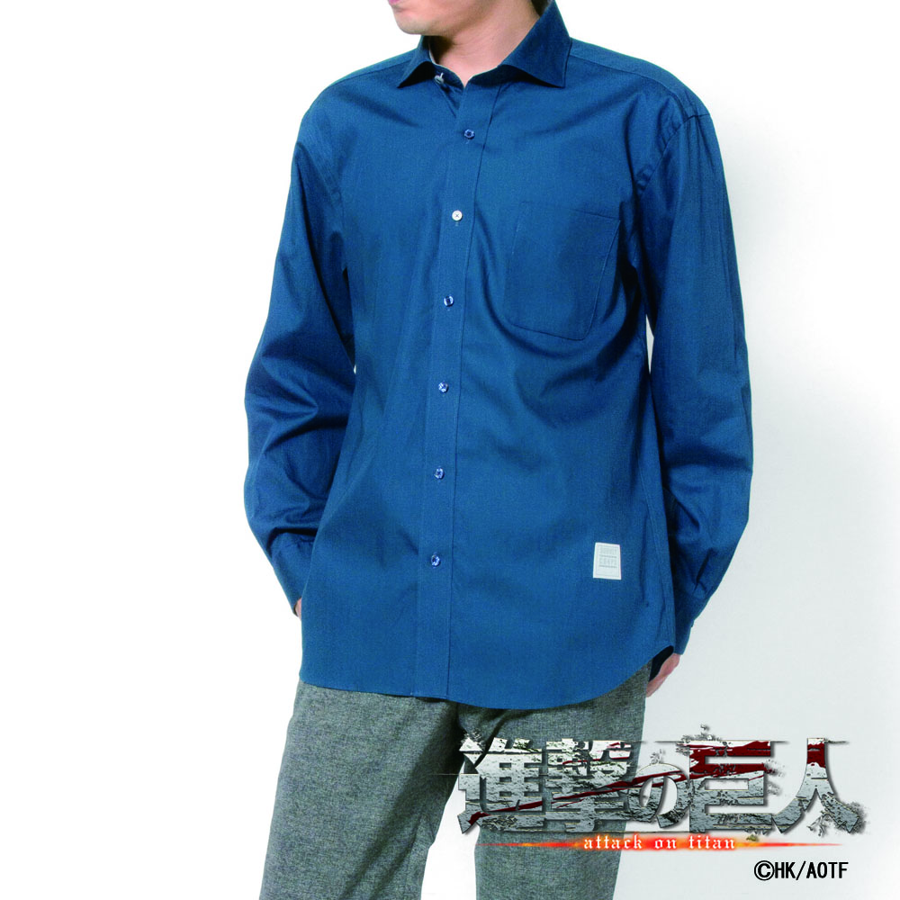 カジュアルシャツ[TVアニメ『進撃の巨人』] カッタウェイ 別生地 ネイビー無地 （ARMIN ARLERT） 標準型 EOAT13-06