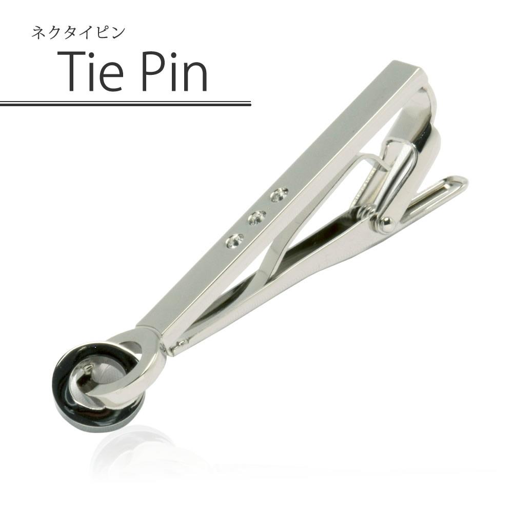 [軽井沢シャツ] タイピン シルバー キュービックジルコニア フープ P93KZP023