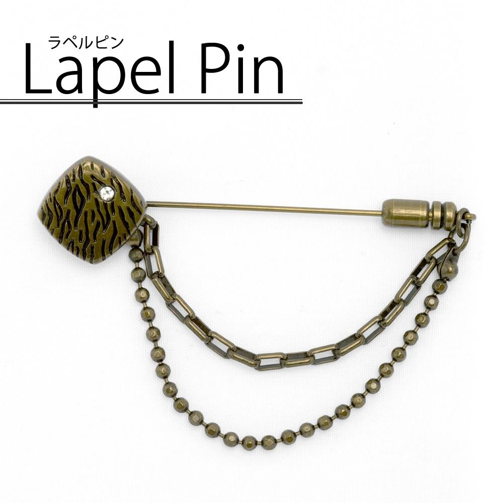 [軽井沢シャツ] ラペルピン　スティック型　スクエアモチーフ P93KZP035