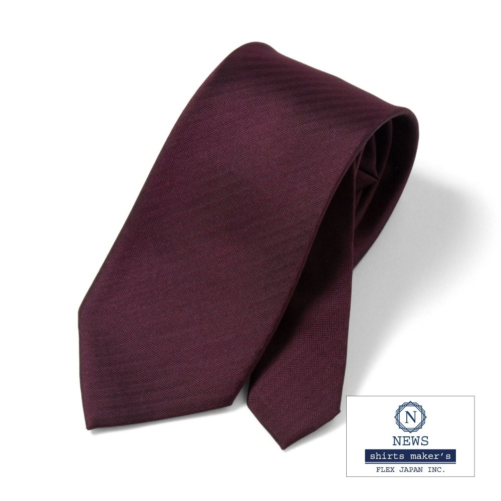[NEWS] ベーシック（8.0cm） 長さ約145cm レッド系無地織り柄 P94NWTA07