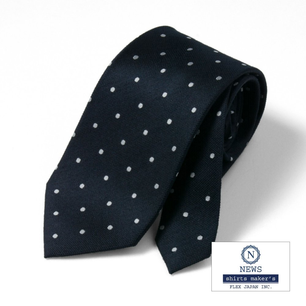 [NEWS] ベーシック（8.0cm） 長さ約145cm ネイビー系ドット柄 P94NWTA22