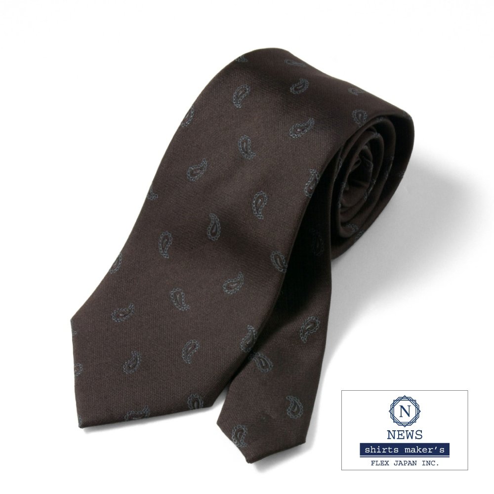 [NEWS] ベーシック（8.0cm） 長さ約145cm ブラウン系ペイズリー柄 P94NWTA24