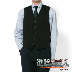 メンズアウター[TVアニメ『進撃の巨人』] ベスト 調査兵団大ネーム 「自由の翼」刻印釦 ブラウン 標準型 CBAT01-01