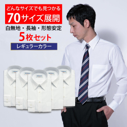 ★セット販売★ワイシャツ[CARPENTARIA] レギュラーカラー 形態安定 標準型 E12S5R102