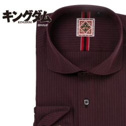 ワイシャツ[キングダム] カッタウェイ 秦王ネーム 短尺（秦王） 形態安定 標準型 EAKM01-04