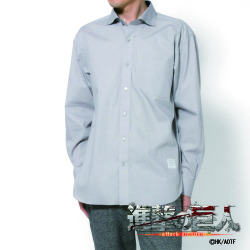 カジュアルシャツ[TVアニメ『進撃の巨人』] カッタウェイ 別生地 グレー無地 （LEVI） 標準型 EOAT13-07