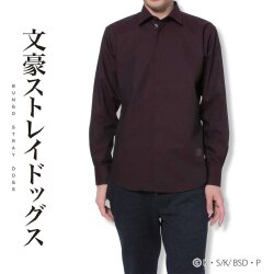 カジュアルシャツ[文豪ストレイドッグス] ワインレッドシャンブレー （中原中也） 標準型 EOSD01-05