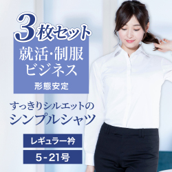 レディース[PLATEAU] 定番ホワイトブロード 形態安定 標準型 P31S3A001