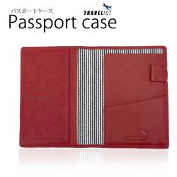 [TRAVELIST] パスポートケース レッド 140mm×104mm×6mm P93TVR003