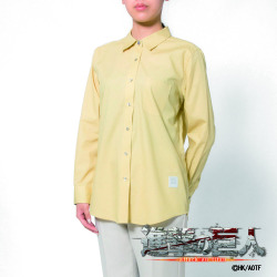 レディース[TVアニメ『進撃の巨人』] レギュラーカラー マスタード無地 （HANS ZOE） ゆったり型 PBAT14-01