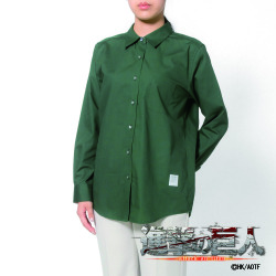 レディース[TVアニメ『進撃の巨人』] レギュラーカラー グリーン無地 （MOBLIT） ゆったり型 PBAT14-02