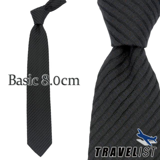 TRAVELIST] シルクウールネクタイ ベーシック（8.0cm） グレー
