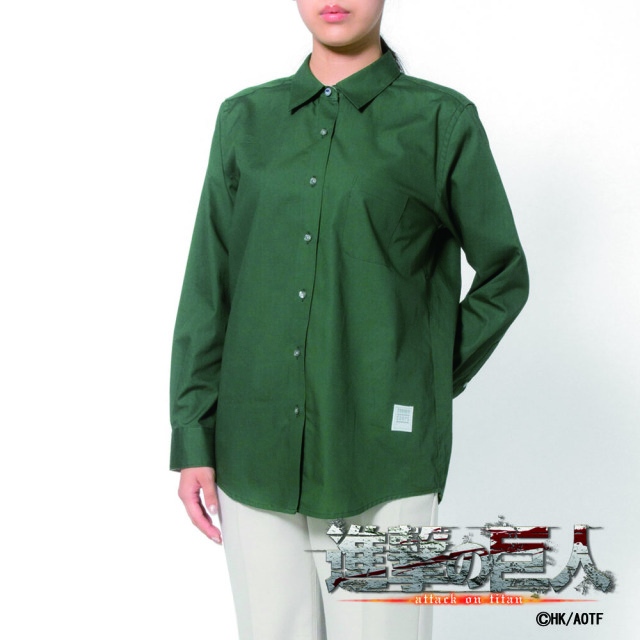 レディース[TVアニメ『進撃の巨人』] レギュラーカラー グリーン無地