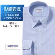 ワイシャツ[CARPENTARIA] レギュラーカラー ブルーツイル 形態安定 標準型 DAPC15-41