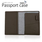 [TRAVELIST] パスポートケース ブラウン 140mm×104mm×6mm P93TVR004