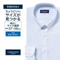 ワイシャツ[CARPENTARIA] ボタンダウン ライトブルー×ヘリンボーン 形態安定 標準型 DAPC16-46