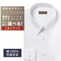 ワイシャツ大きいサイズ[軽井沢シャツ] 自由に衿型を選べる ホワイトカルゼ 形態安定 受注生産 E10KZR808X