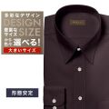 ワイシャツ大きいサイズ[軽井沢シャツ] 自由に衿型を選べる ワインレッドドビー柄 形態安定 受注生産 E10KZR828X